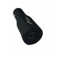 thumbnail image 2 of Rubberized Car Charger Adapter for CASIO G'ZONE-Boulder (Dual USB Port) - Black + MND Stylus, 2 of 3