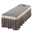 thumbnail image 3 of de de Estándar Beauty Facial Bed Cover Hoja de Cenefa para La Mayoría de Las Camas Cosméticas con Cenefa Gris BLESIY Hoja de cenefa de mesa de masaje, 3 of 8