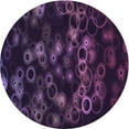thumbnail image 1 of Ahgly Company Tapis Rond Lavable en Machine Intérieur Transitionnel Violet Profond, 3 Pieds Rond, 1 of 7