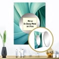thumbnail image 3 of Designart "Spiraling Tranquil Teal Twist III" Abstract Spirals Mirror Wall Decor - Modern Blue Abstract Large Mirror For Wall Art Decor - 32" x 24" Inch, 3 of 5