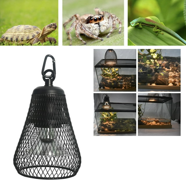 Lámpara de calor de cerámica con soporte, cerámica infrarroja para reptiles, anfibios, tortugas, lagartos, serpientes y ranas (sin lámpara)
