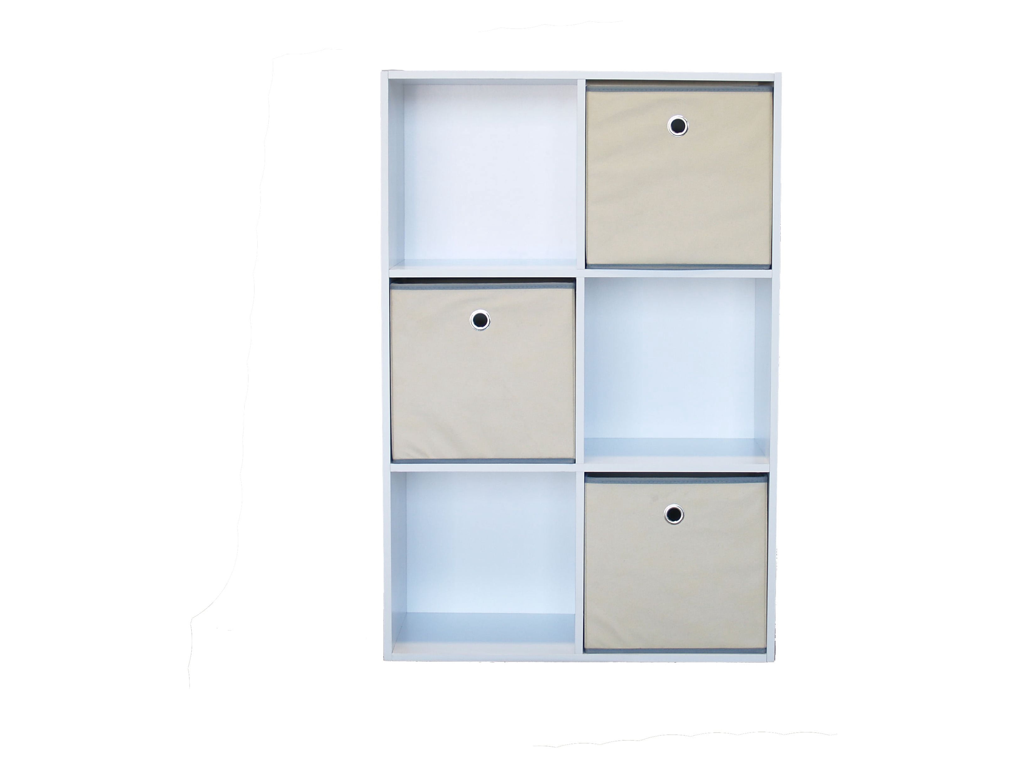 Proman Products 6 Cube Bookcase, White