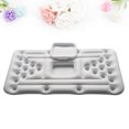 thumbnail image 3 of 1 mesa de cerveza inflable portátil con 28 agujeros para tazas, fila flotante, agua, bebida, cubo de hielo, cama flotante, mesa inflable de agua para fiesta de agua, blanco, 3 of 5