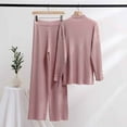 thumbnail image 4 of Augper Womens 2 Piece Lounge Sets Trendy Cozy Knit Slouchy Loungewear Sweater Set, 4 of 9