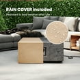 thumbnail image 2 of VENTOPYR 28" Square Dual-Texture Concrete Fire Pit Table with Cover & Lava Rocks​​, 2 of 5