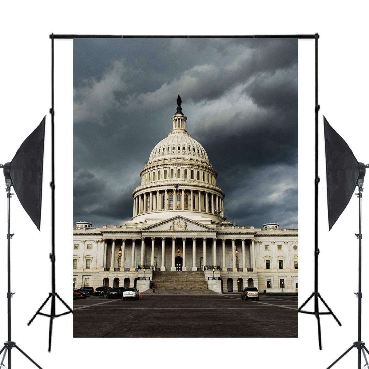 GoEoo 10 x 7 ft Polyester American Capitol Building Photography Backdrops Photo Studio Props Washington White House Background Room Mural 107-76