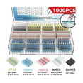 thumbnail image 1 of 1000 x conectores de soldadura conector retráctil surtido juego de conectores de cable conector a tope, 1 of 5