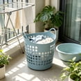 thumbnail image 4 of Twfbrm Plastic Laundry Basket, 12x16 Inch Portable Breathable Laundry Hamper with Handles, Ventilation Durable Storage Container Organizer for Bedroom, Apartment, Dorm, Home, Laundry Room, 4 of 6