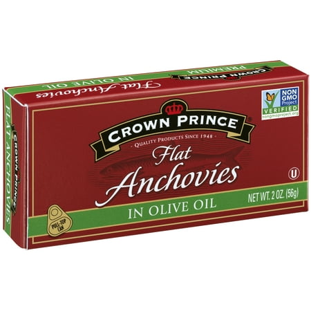 Crown Prince Flat Fillets Of Anchovies In Olive Oil, 2 oz (6