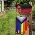 thumbnail image 6 of FLAGWIN Progress Pride Flags EVERYONE IS WELCOME HERE 12x18 LGBTQ Garden Rainbow Pride Flag with Vivid Color and Durable Nylon, Inclusive Gay Outdoor Flag for Yard Lawn or Room（Stand not included）, 6 of 7
