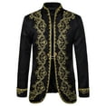 thumbnail image 1 of Fozruso Men Gold Tuxedo Court Dress(Black), 1 of 5