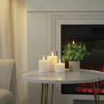 thumbnail image 4 of Flameless Candles Homemory, vidrio transparente, cera blanca, juego de 3, 4 of 7