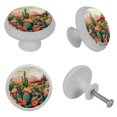 thumbnail image 4 of Cactus Fluorescent Drawer Pulls with Screws: Round 4-Pack Glow-in-the-Dark Knobs for Kitchen Cabinets, Wardrobes, Dressers - Stylish Kitchen Hardware and Drawer Decor, 4 of 6