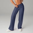 thumbnail image 4 of Stretchy Pants for Women New Women's High Waisted Yoga Pants Stretchy Straight Leg Casual Workout Pants with Pockets Loose Soft Fitness Sports Pants, 4 of 9