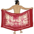 thumbnail image 4 of HAPPY BAY Men's Pareo Standard Beachwear Dashiki Sarong Full Beach Wrap One Size Ruby, Batik Summer Vacation Aloha, 4 of 5