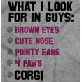 thumbnail image 2 of What I Look For In Guys Corgi Lover Women's Graphic T Shirt Tees Brisco Brands S, 2 of 5