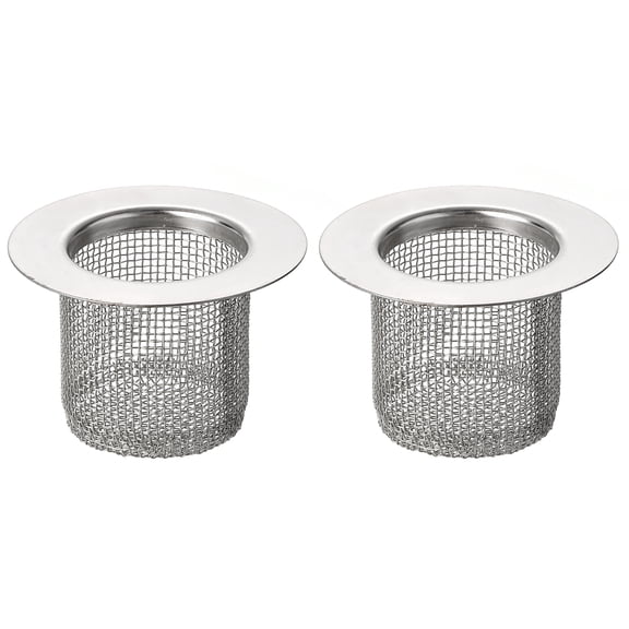2Pack Bathroom Sink Strainer, Fit for Diameter 1.57"-2" Drain Hole, 40mm/1.57" Deep 304 Stainless Steel Sink Strainer