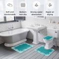 thumbnail image 5 of Aqua Coastal Coral Bath Mat 3 Piece Bathroom Rug Set, White Ocean Marine Sea Nautical Beach Non Slip Bath Rug Contour Mat and Toilet Lid Cover, Absorbent Shower Mats Soft Bath Rugs and Mats Sets, 5 of 8