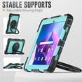 thumbnail image 5 of Case for Lenovo Tab M10 Plus 3rd Gen 10.6 inch 2022, 360 Rotating Stand Handle Pencil Holder Shoulder Strap Heavy Duty Shockproof Cover, Sky Blue PC, 5 of 7
