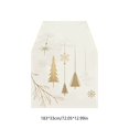 thumbnail image 3 of Hvmvliv 12x71 Inch Christmas Linen Table Banner with Festive Holiday Patterns for Dining Table Home Party Table Runners Decoration Multicolor, 3 of 6