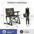 thumbnail image 4 of Avaar Outdoor Folding Rocking Camp Chair w/Cup Holder, 400lbs Capacity, Wild Green, 4 of 10