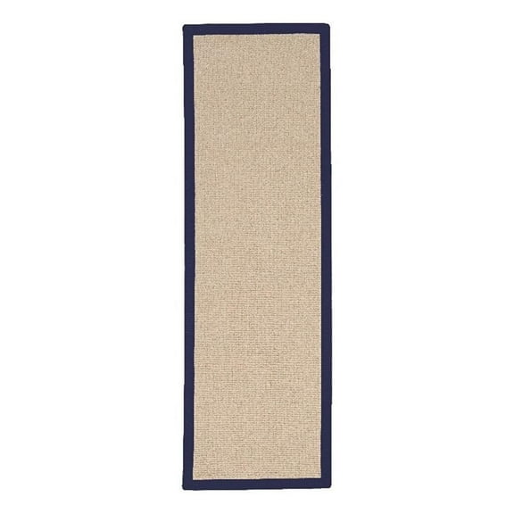 Linon Empire Machine Tufted Wool 8'x11' Rug in Natural and Blue