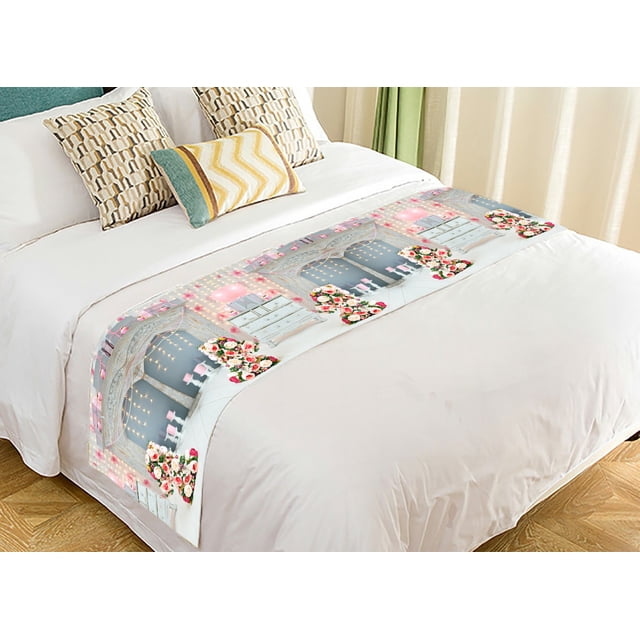 ABPHQTO Decoraciones para fiestas navideñas Camino de cama Ropa de cama Bufanda Decoración de cama 50x241 cm