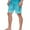 Teal Ocean Waves, variant on Men's Elastic Waistband Mesh Lined Swim Short Trunk Teal Ocean Waves, Large