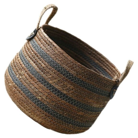 unbranded Woven Storage Basket Decorative Basket For Living Room Toys Blankets Basket Laundry Holder