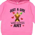 thumbnail image 3 of Inktastic Artist Just a Girl Who Loves Art Toddler Hoodie, 3 of 4