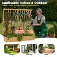 thumbnail image 6 of 2-Tier Wood Planter Box w/Trellis & Roof - 1.4ft Deep Raised Garden Bed for Climbing Plants, Veggies & Flowers - Outdoor Use w/8 Drainage Holes, 6 of 8