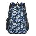 thumbnail image 2 of Paisley and Floral Blue Pattern Cute School Backpack Bag with Padded Back and Adjustable Shoulder Straps 16.9 X 12.6 X 5.9 Inches, 2 of 5