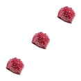 thumbnail image 3 of Tuque Style Bohème Hijab Imprimé Floral Turban Protection des Oreilles Bonnet Fleur Rouge Ensemble de 3, 3 of 6