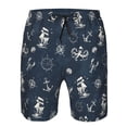 thumbnail image 3 of Goofa Vintage Marine Printed Mens Swim Trunks Summer Quick Dry Short Beach Swimwear Bathing Suits-3X-Large, 3 of 9