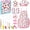 Pink, variant on Vanmor Cute Kids Cooking and Baking Set, 24 Pcs Kids Aprons for Girls Toddler Chef Hat Apron Dress Up Chef Costume , Little Girl Apron Set Pretend Play Cooking Baking Gifts for 3 4 5 6 Year Old Girls