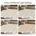 thumbnail image 7 of ODIKA 4'x6' Beige Natural Geometric Washable Area Rug Elegant Symmetrical Design with Modern Flair Non-Slip, Chair-Friendly, Flatwoven for Home Office, Under Desk, 7 of 7