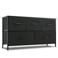 thumbnail image 5 of Simenmax 5 Storage Dresser for Bedroom, Wide Fabric Closet Chests Organizer Tower Furniture, Black, 5 of 7