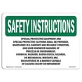 thumbnail image 1 of SignMission OS-SI-D-35-L-11454 OSHA Safety Instructions Sign - Special Protective Equipment & Special, 1 of 1