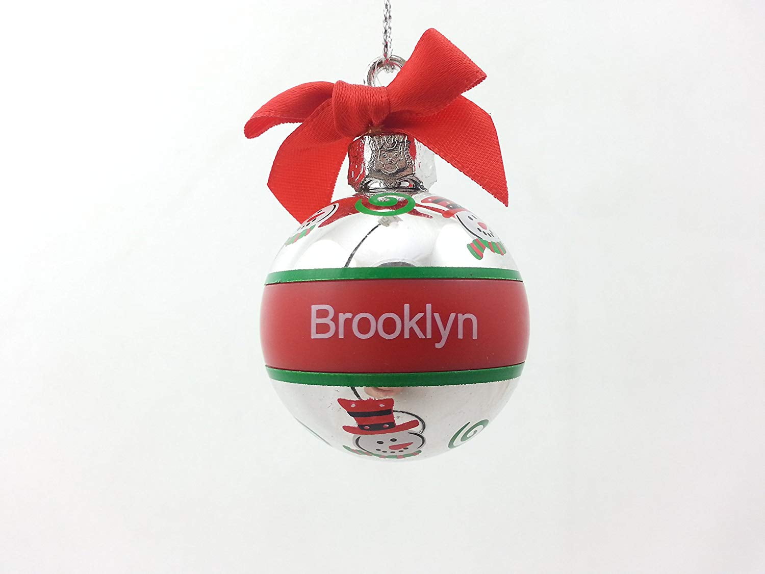NEW Ganz Ceramic personalized Christmas snowman ornaments with names 