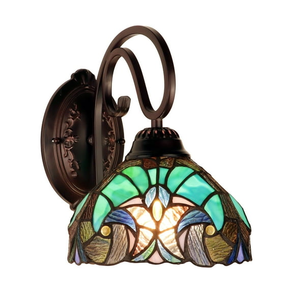 RADIANCE Goods Victorian-Style 1-Light Antique Dark Bronze Finish Wall Sconce 8" Shade