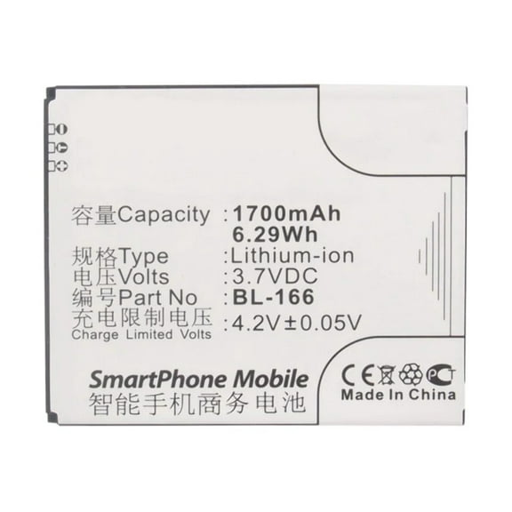 Batteries N Accessories BNA-WB-L3284 Cell Phone Battery - Li-Ion, 3.7V, 1700 mAh, Ultra High Capacity Battery - Replacement for Gigabyte BL-166 Battery