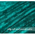 thumbnail image 5 of Chezmoi Collection Lux Emerald Green Crushed Velvet Curtains 2 Panel Set, Room Darkening Luxury Distressed Velvet Rod Pocket Window Drapes for Living Room Bedroom 50" W x 96" L, 5 of 9