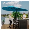 thumbnail image 2 of Extra Large 15ft Patio Umbrella, Double-Sided Outdoor Umbrella with Crank Handle and for Backyard, Deck, Pool, , Blue, 2 of 5