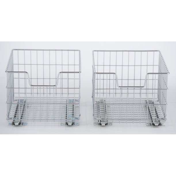 TRINITY Sliding Wire Basket (2Pack) Chrome