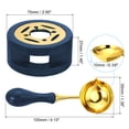 thumbnail image 2 of Calentador de Sello de Cera Uxcell con Cuchara de Derretir para Sello de Cera en Sobre, Azul, 2 of 6