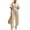 Beige, variant on Cotton Linen Jumpsuits for Women Bell Sleeve Deep V Neck Casual Rompers Tie Waist Straight Leg Summer Capri Jumpsuit with Pockets Gray M