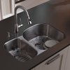 VIGO VG15043 Undermount Stainless Steel Kitchen Sink, Faucet, Two Grids, Two Strainers and Dispenser