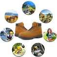thumbnail image 5 of Jacata Work Boots for Men Soft Toe Non Slip Leather Construction Boots (Brown Size 11), 5 of 6