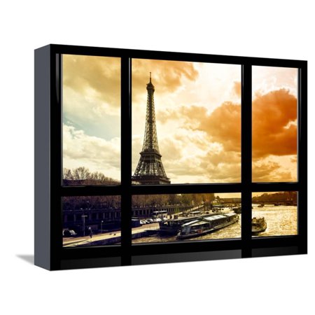 Window View Special Series Eiffel Tower And The Seine River At