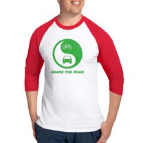 CafePress - SHARE THE ROAD Baseball Jersey - Cotton Baseball Jersey, 3/4 Raglan Sleeve Shirt